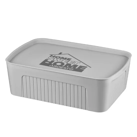 Ящик с крышкой для хранения ARDESTO 45.5х31х14см, 13л, пластик PP, серый