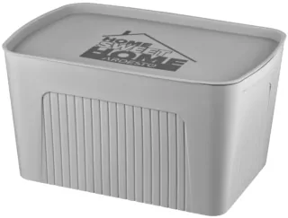 Ящик с крышкой для хранения Ardesto 45.5х31х24.5см, 23л, пластик PP, серый