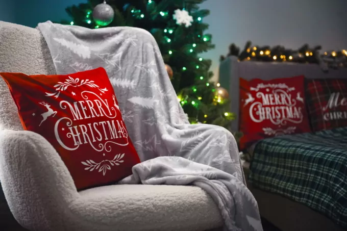 Плед ARDESTO Flannel, 160х200см, 100% полиэстер, елки