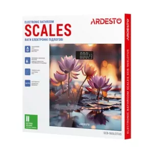 Ваги Ardesto підлогові LOTUS, 150кг, AAAx2 в комплекті, скло, багатокольорові