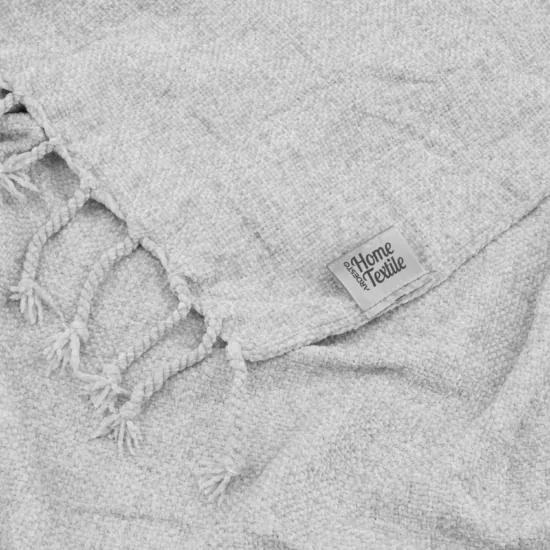 Ardesto Chenille blanket 140х190cm, 100% polyester, light grey