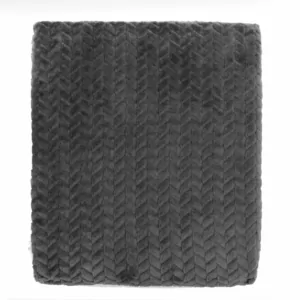 Плед Ardesto Jacquard Braid 200х220см, 100% полиэстер, серый