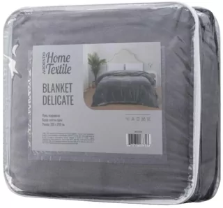 Покрывало Ardesto Delicate 200х220см, 100% полиэстер, серый светлый