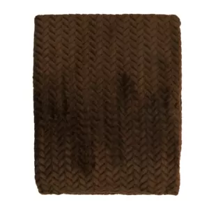 Ardesto Jacquard Braid blanket 200х220cm, 100% polyester, brown