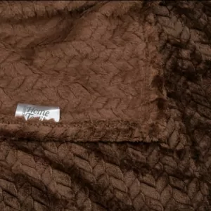 Ardesto Jacquard Braid blanket 200х220cm, 100% polyester, brown