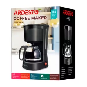 Ardesto coffee maker drip 0.6l, ground, silver-black