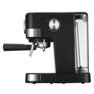 Кофеварка Ardesto рожковая Steel Collection 1.5л, молотый, ручной капучинатор,  черно-серебристый