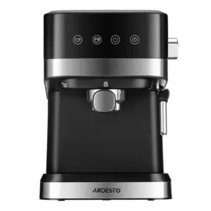 Ardesto coffee maker carob 1.5l, ground, hand capuchino maker, touch control, black-silver