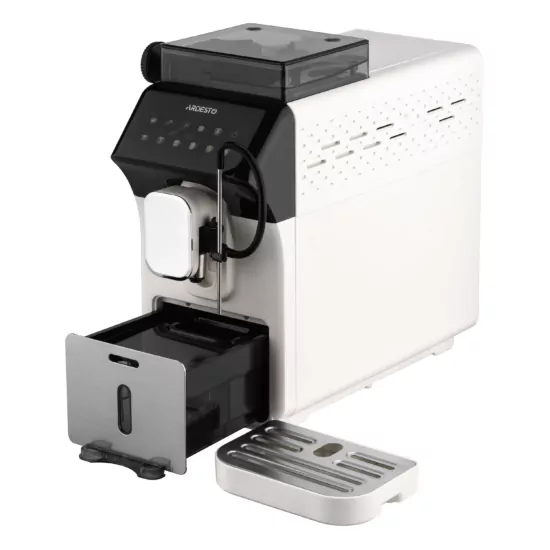 ARDESTO Coffee machine, 2L, grain , auto capuchino maker -9, display, auto recipe-, white-black