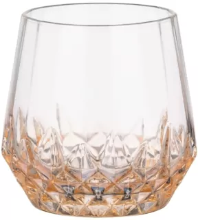 Набір склянок низьких ARDESTO Black Mars Favola 370мл, 2шт, скло, прозоро-золотистий