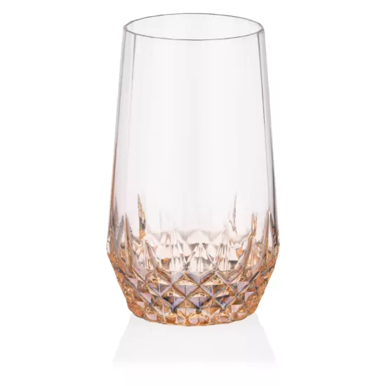 Набор стаканов высоких Ardesto Black Mars Favola 460мл, 2шт, стекло, прозрачно-золотистый