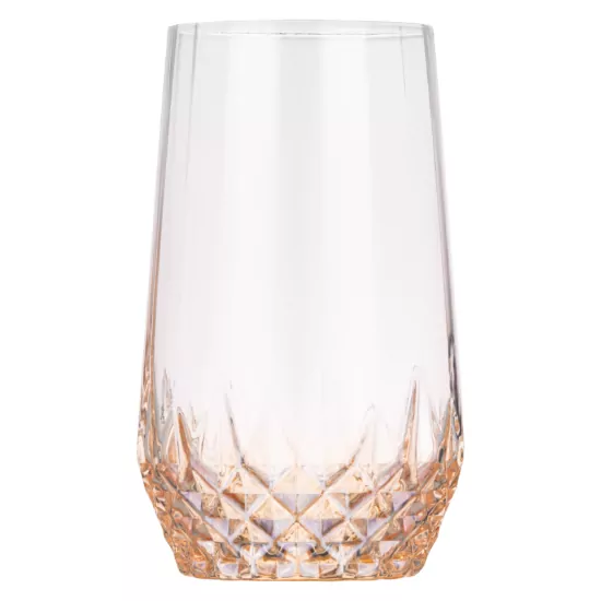 Набор стаканов высоких Ardesto Black Mars Favola 460мл, 2шт, стекло, прозрачно-золотистый