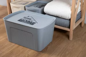 Ящик с крышкой для хранения ARDESTO 45.5х31х24.5см, 23л, пластик PP, бежевый