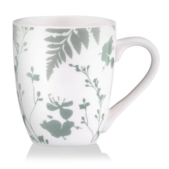 Чашка Ardesto Capri, 320мл, фарфор, бело-зеленый