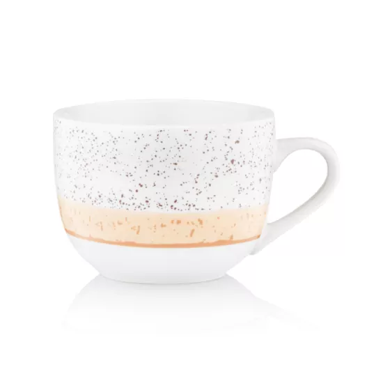 Ardesto Mug Siena, 500ml, porcelain, white-yellow