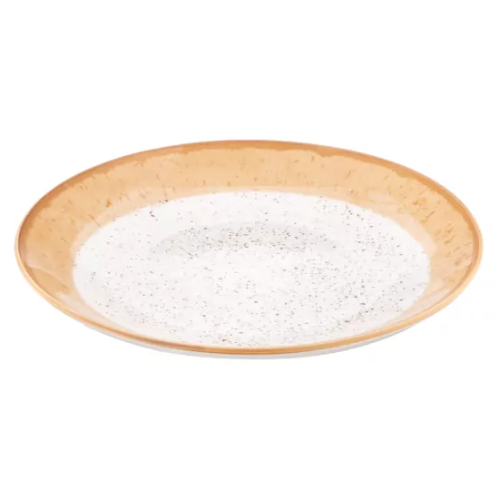 Тарелка десертная Ardesto Siena, 19см, фарфор, бело-желтый