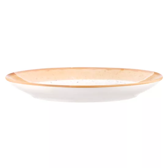 Тарелка десертная Ardesto Siena, 19см, фарфор, бело-желтый