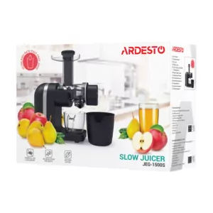 Ardesto auger juicer, 200W, bowl-0.6L, cake-0.7L, plastic/iron, black-silver