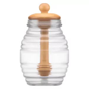 Медовниця Ardesto Midori 500мл, 8.3х14.2см, бамбук, скло