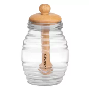 Медовниця Ardesto Midori 500мл, 8.3х14.2см, бамбук, скло