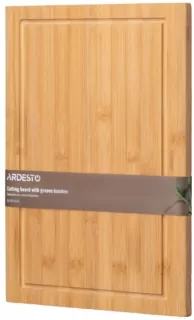 Дошка кухонна з жолобом Ardesto Midori, 33х22х1.5см, бамбук
