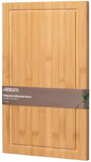 Дошка кухонна з жолобом Ardesto Midori, 40х28х1.5см, бамбук