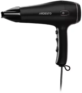 Фен Ardesto HD-Y210, 1750-2100Вт, 2 швидкості, 3темп.режими, авто.змотування шнура, чорний