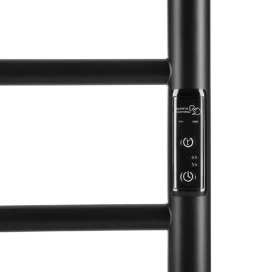 Рушникосушка ARDESTO електрична Classik-TR K, 570х430х80мм, таймер-регулятор, сталь, чорний матовий