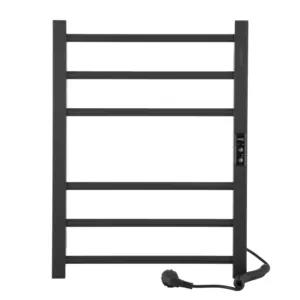 Ardesto towel dryer electric Square-TR K, 570х430х80mm, timer-regulator, steel, black matt