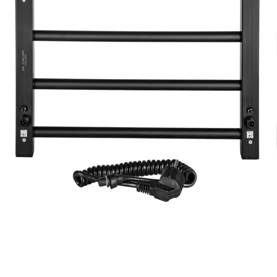 Ardesto towel dryer electric Square-TR K, 570х430х80mm, timer-regulator, steel, black matt