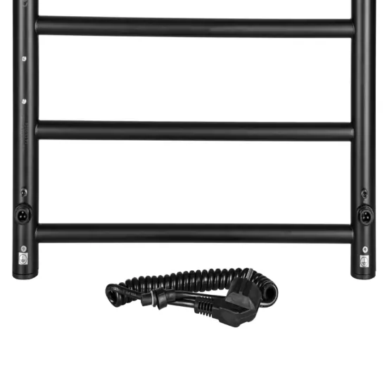 Ardesto towel dryer electric Square-TR K, 770×430х80mm, timer-regulator, steel, black matt