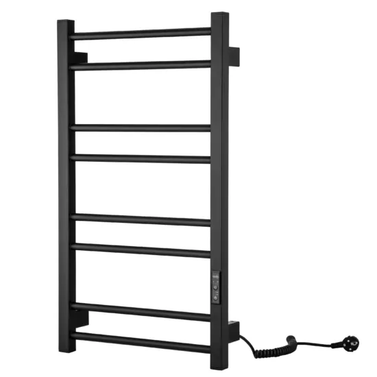 Ardesto towel dryer electric Square-TR K, 770×430х80mm, timer-regulator, steel, black matt
