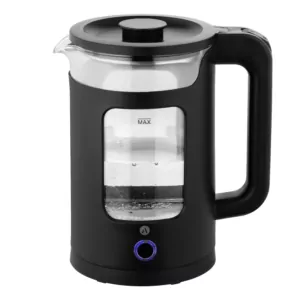 Ardesto Electric Kettle 1.5L, glass+plastic, black