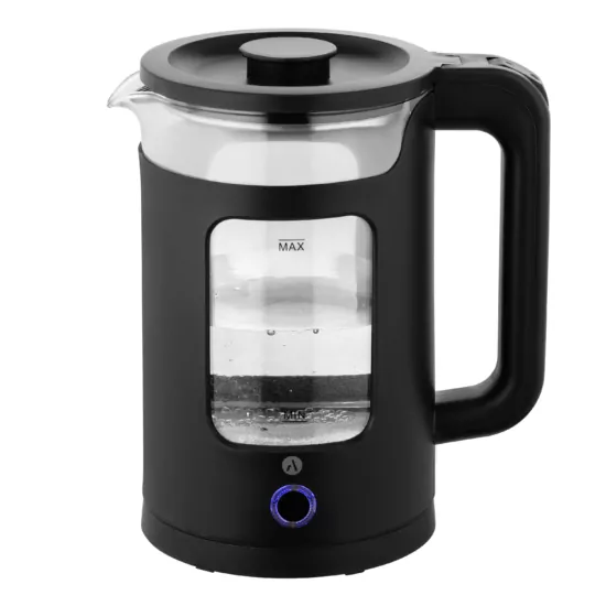 Ardesto Electric Kettle 1.5L, glass+plastic, black