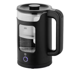 Ardesto Electric Kettle 1.5L, glass+plastic, black