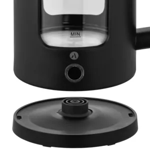 Ardesto Electric Kettle 1.5L, glass+plastic, black