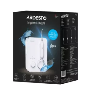 Ardesto irrigator portable, cup 600 ml, 7 nozzles, white