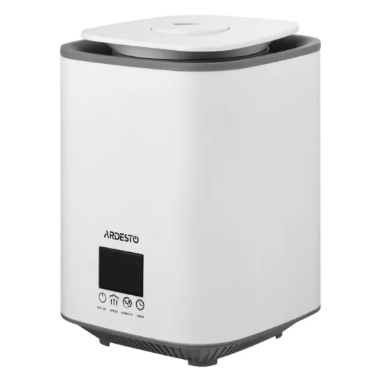 Air humidifier ARDESTO ultrasonic, 25m2, 3.1l, 250ml/h, electric. steering, upper water bay, display, white