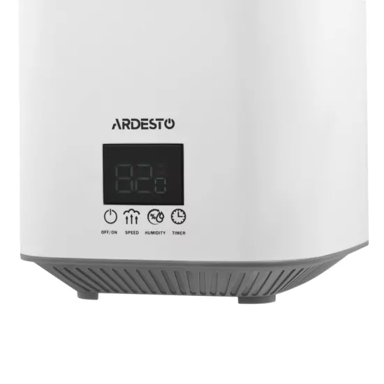 Air humidifier ARDESTO ultrasonic, 25m2, 3.1l, 250ml/h, electric. steering, upper water bay, display, white