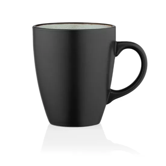 Чашка ARDESTO Bolzano, 380мл, керамика, черно-зеленый