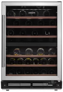 Холодильник ARDESTO вбудований для вина, 87×59.5х59.5, мороз.відд.-137л, зон – 2, бут-44, ST, диспл внутр., нерж