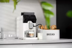 ARDESTO Coffee machine, 2L, grain , auto capuchino maker -9, display, auto recipe-, white-black