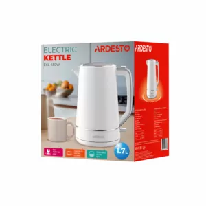 Электрочайник Ardesto Timeless Elegance, 1.7л, Otter, пластик, белый матовый