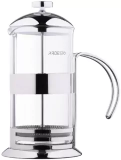 Ardesto French press Gemini Asti, 600ml, borosilicate glass, stainless steel, transparent