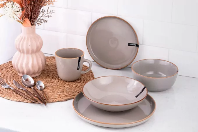 Ardesto Mug Apulia, 450ml, ceramic, gray