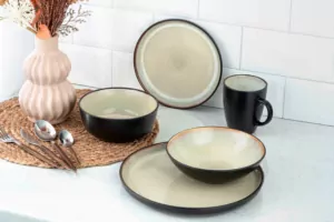 Ardesto Soup plate  Bolzano, 630ml, 18cm, ceramic, black-green