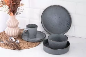 Ardesto Dessert plate Fasano, 19.6cm, ceramic, gray