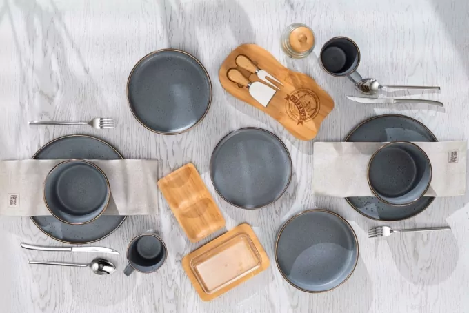 Чашка Ardesto Fasano, 310мл, кераміка, сірий