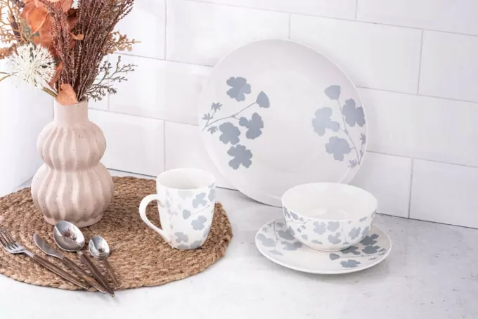 Чашка Ardesto Capri, 320мл, фарфор, бело-голубой