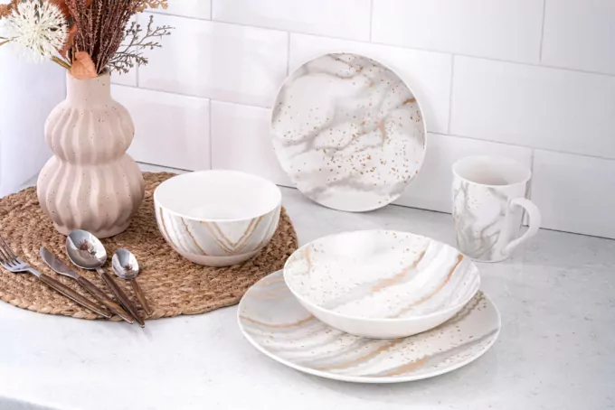 Ardesto Dessert plate Sparkle, 19cm, porcelain, multi-colored